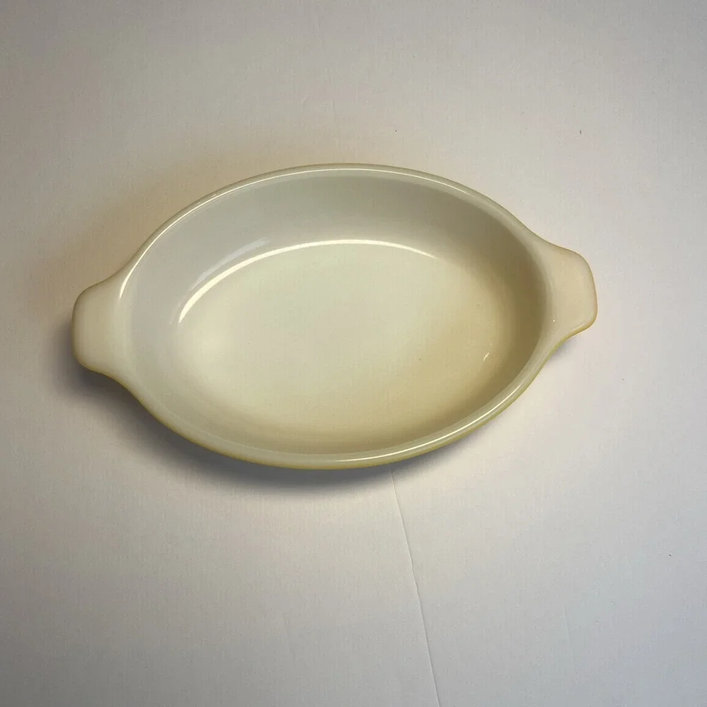 Vintage Pyrex Au Gratin Dish 700‎ Yellow Gold Oval Utility 10oz